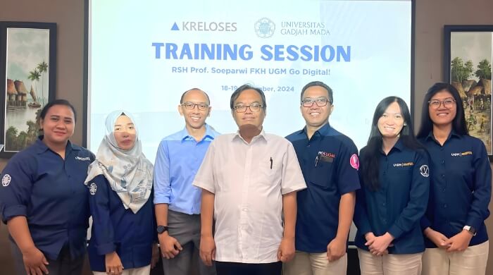 UGM Faculty of Veterinary Medicine participating in a training session provided by Kreloses team