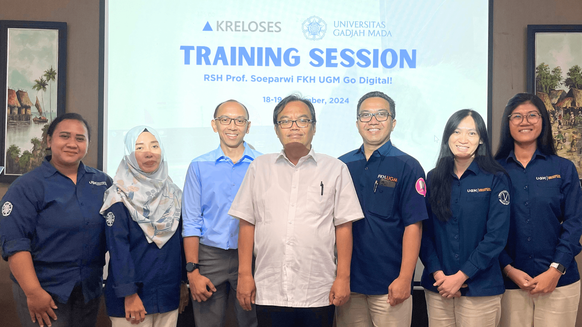 UGM Faculty of Veterinary Medicine participating in a training session provided by Kreloses team